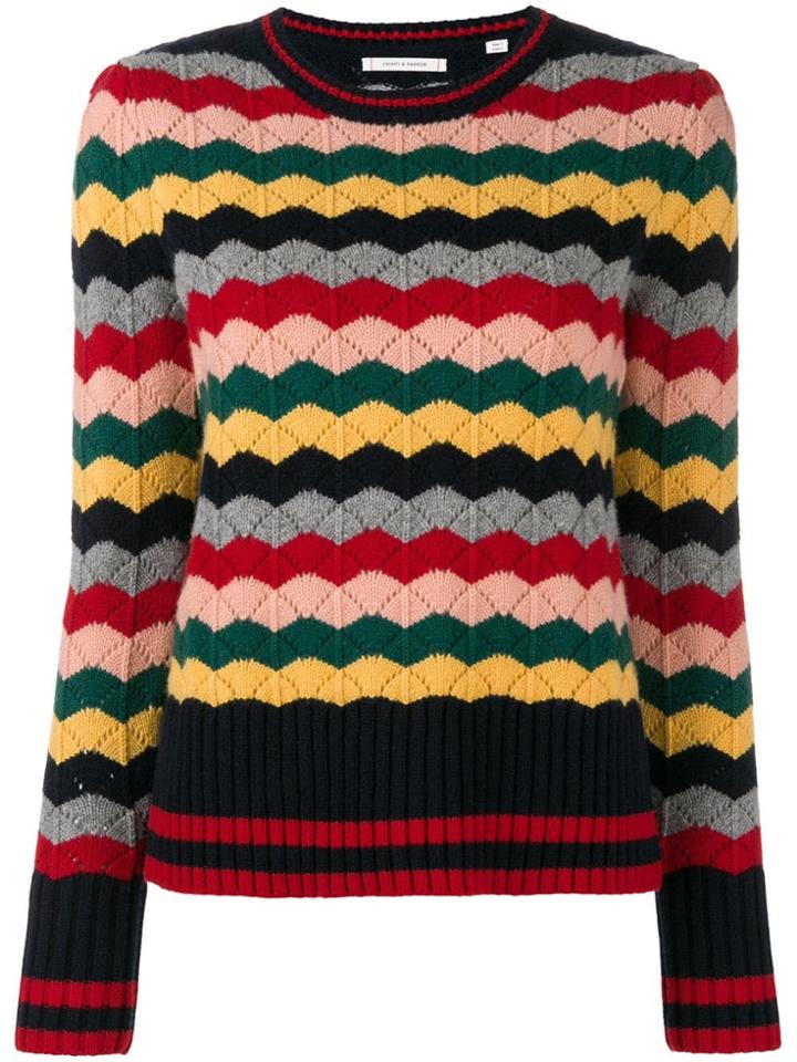 Chinti & Parker Colour-block Knitted Sweater - Blue