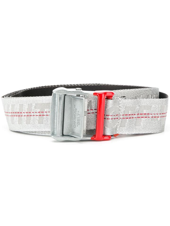Off-white Lettering Logo Belt - Grey