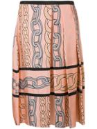 Marni Chain Print Midi Skirt - Pink