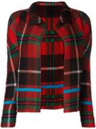 Issey Miyake Cauliflower Tartan Check Cropped Jacket, Women's, Polyester