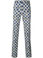 Comme Des Garçons Homme Plus - Polka Dot Fish Print Trousers - Men - Linen/flax - L, Nude/neutrals, Linen/flax