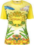 Versace Logo Print T-shirt - Yellow & Orange