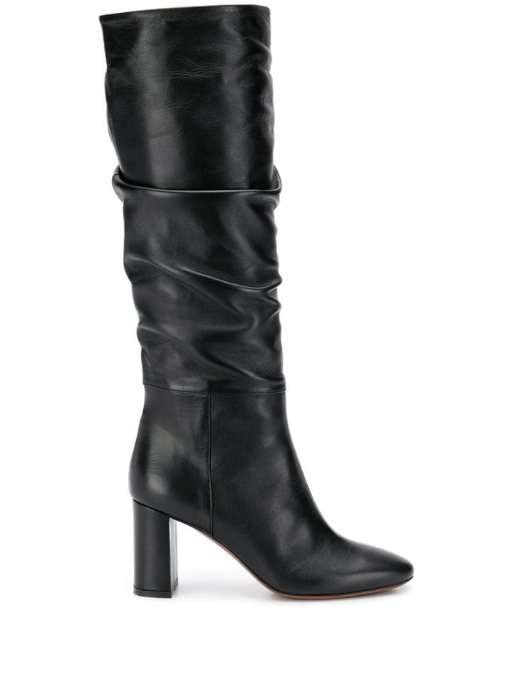 L'autre Chose Gathered Tall Boots - Black