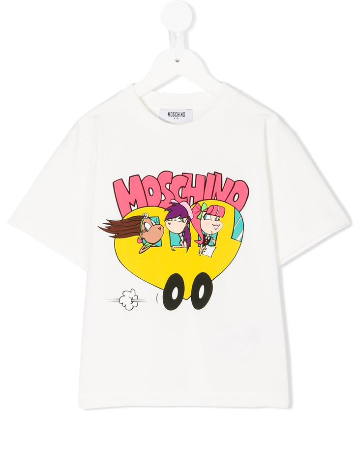 Moschino Kids - Printed T-shirt - Kids - Cotton/spandex/elastane - 12 Yrs, White