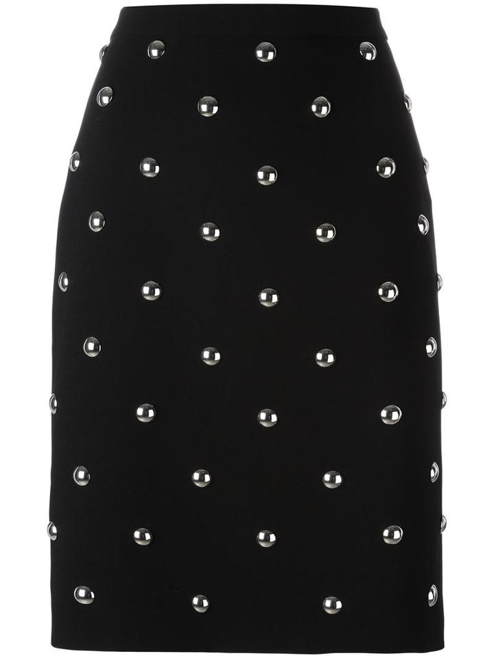 Alexander Wang Studded Pencil Skirt, Women's, Size: 2, Black, Polyester/metal/spandex/elastane