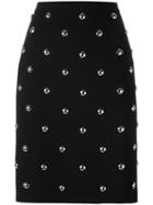 Alexander Wang Studded Pencil Skirt, Women's, Size: 2, Black, Polyester/metal/spandex/elastane