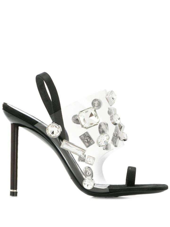 Alexander Wang Gemstone Embellished Heeled Sandals - Neutrals