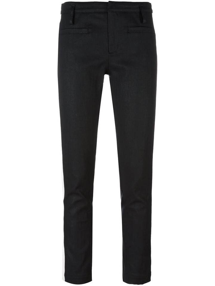 Haider Ackermann 'bayard' Trousers, Women's, Size: 36, Black, Cotton/linen/flax/spandex/elastane/leather