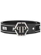 Philipp Plein Statement Logo Belt - Black