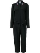 Red Valentino Embroidered Detail Jumpsuit - Black