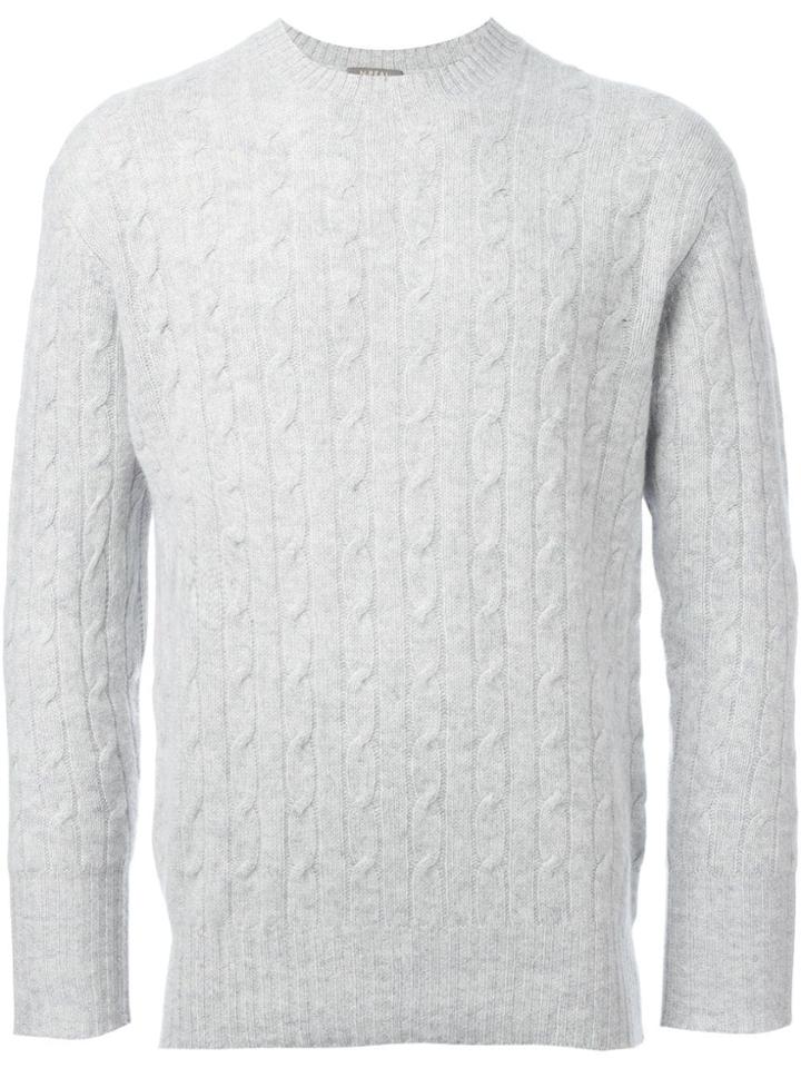 N.peal 'the Thames' Cable Knit Jumper - Grey