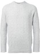 N.peal 'the Thames' Cable Knit Jumper - Grey