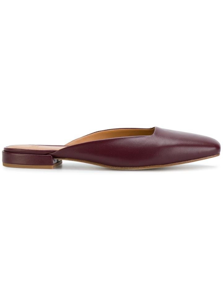 Loq Backless Mules - Red
