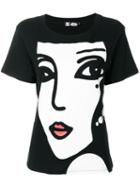 Kansai Yamamoto Pre-owned Face & Logo Printed T-shirt - Black