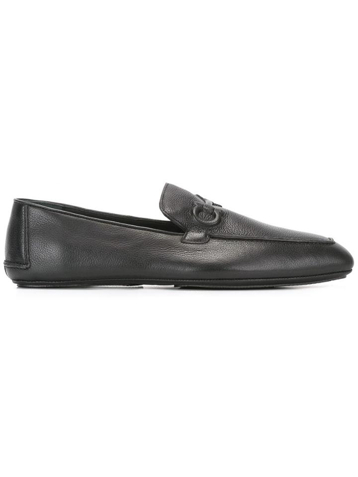 Salvatore Ferragamo Faux Horsebit Detail Loafers - Black