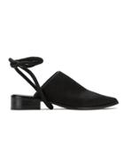 Osklen Leather Lace Up Mules - Black
