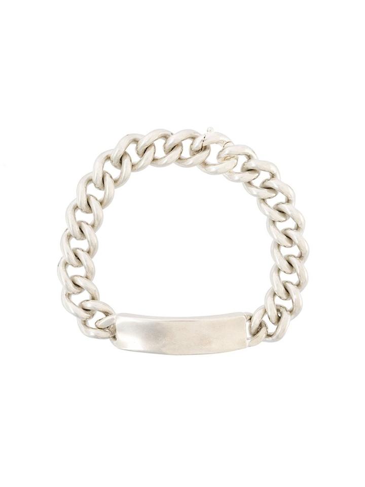 Maison Margiela Plaque Chain Bracelet, Men's, Size: Medium, Metallic