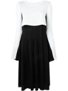 Mm6 Maison Margiela Colour Block Layered Dress, Women's, Size: M, Black, Cotton/viscose
