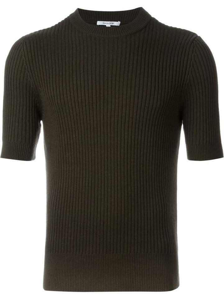 Carven Short Sleeve Ribbed Jumper