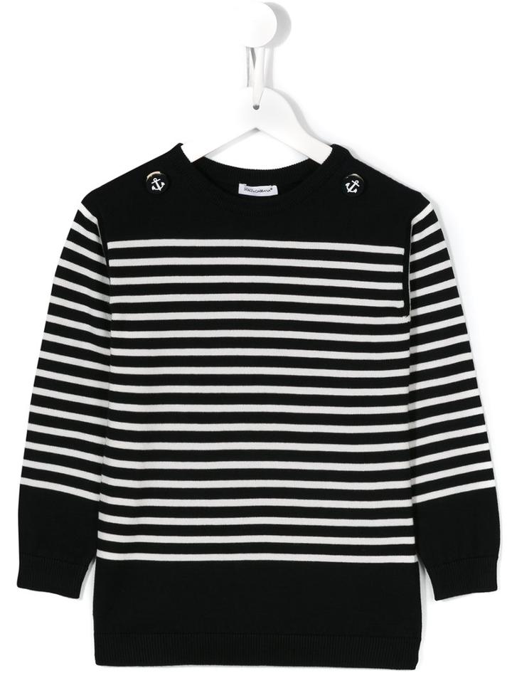 Dolce & Gabbana Kids Striped Jumper, Toddler, Size: 2 Yrs, Black
