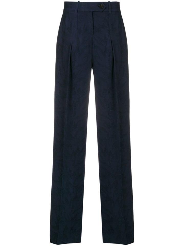 Victoria Victoria Beckham Slim-fit Pleated Trousers - Blue