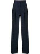 Victoria Victoria Beckham Slim-fit Pleated Trousers - Blue