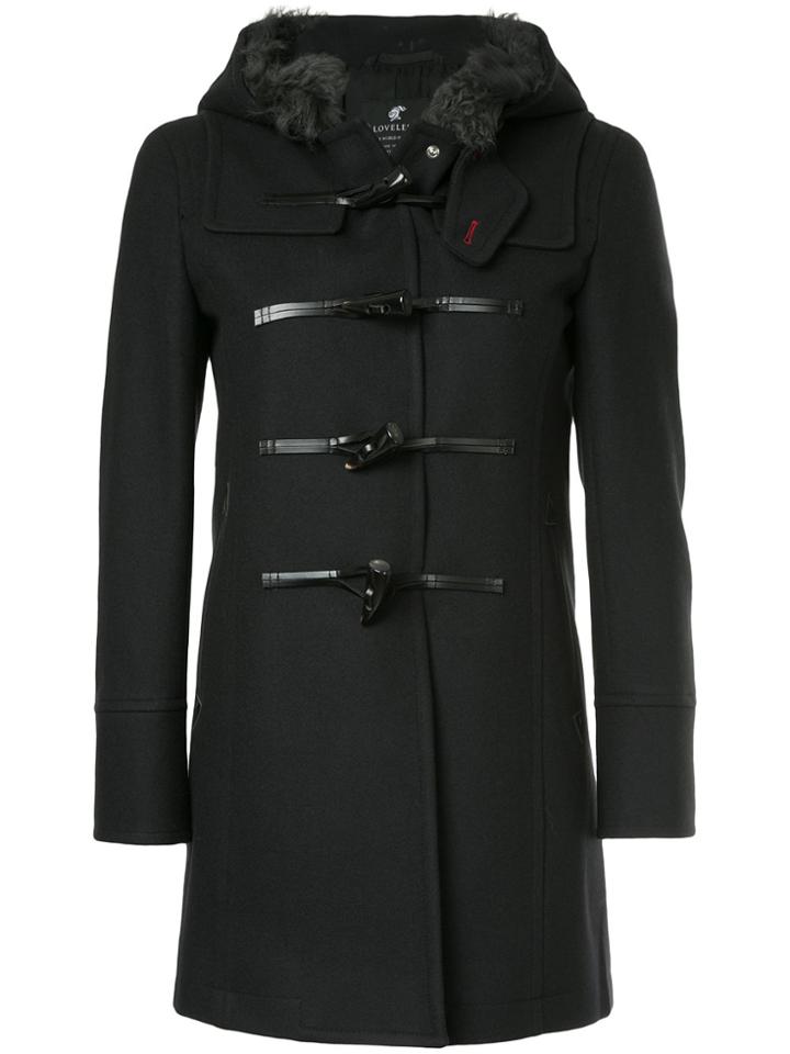 Loveless Hooded Duffle Coat - Black