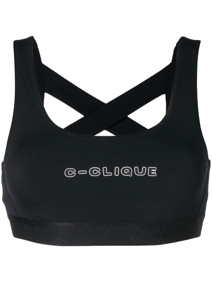 Pinko C-clique Bandage Crop Top - Black