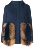 Ava Adore Hooded Fitted Jacket - Blue