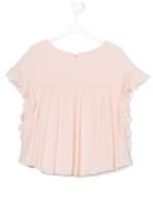 Chloé Kids - Frilled Smock Dress - Kids - Viscose - 14 Yrs, Pink/purple