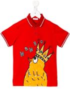 Dolce & Gabbana Kids Mambo Print T-shirt, Boy's, Size: 8 Yrs, Red