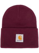Carhartt Wip Logo Knitted Hat - Red