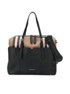 Burberry Kids - Mason Diaper Tote - Kids - Cotton/calf Leather - One Size, Black