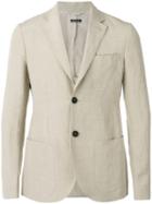 Giorgio Armani Classic Blazer, Men's, Size: 50, Nude/neutrals, Linen/flax/silk/cupro