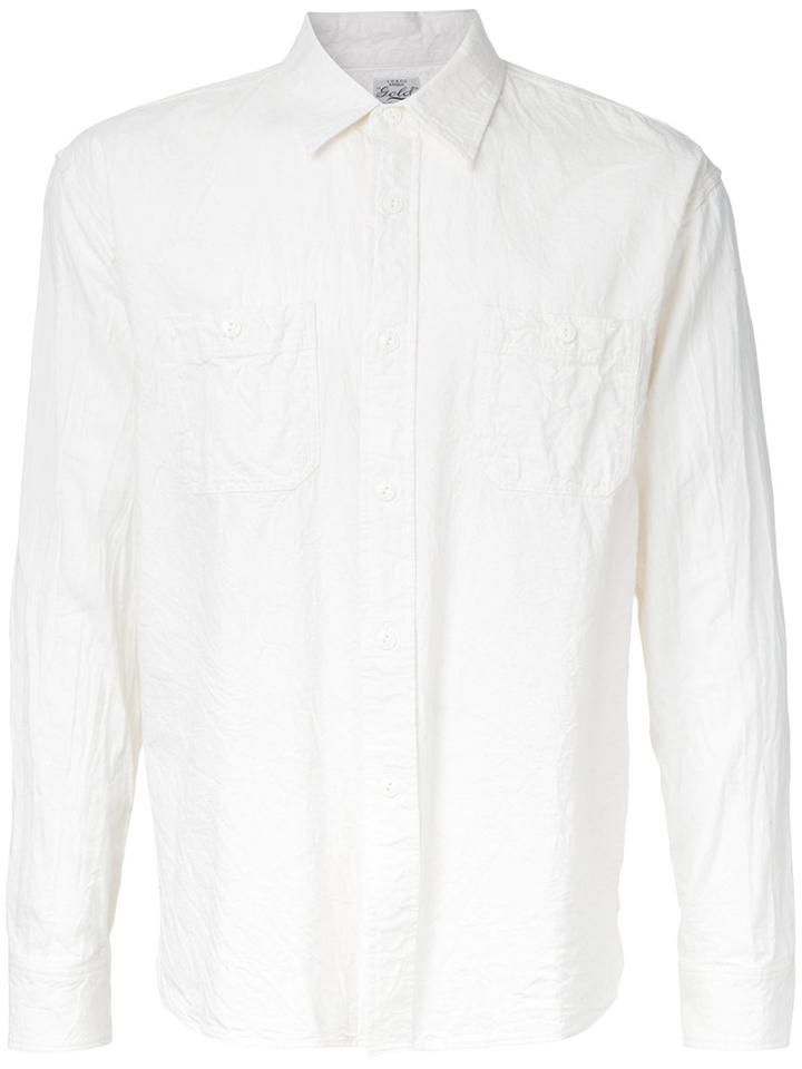 Gold / Toyo Enterprise - Long Sleeve Work Shirt - Men - Cotton - M, White, Cotton