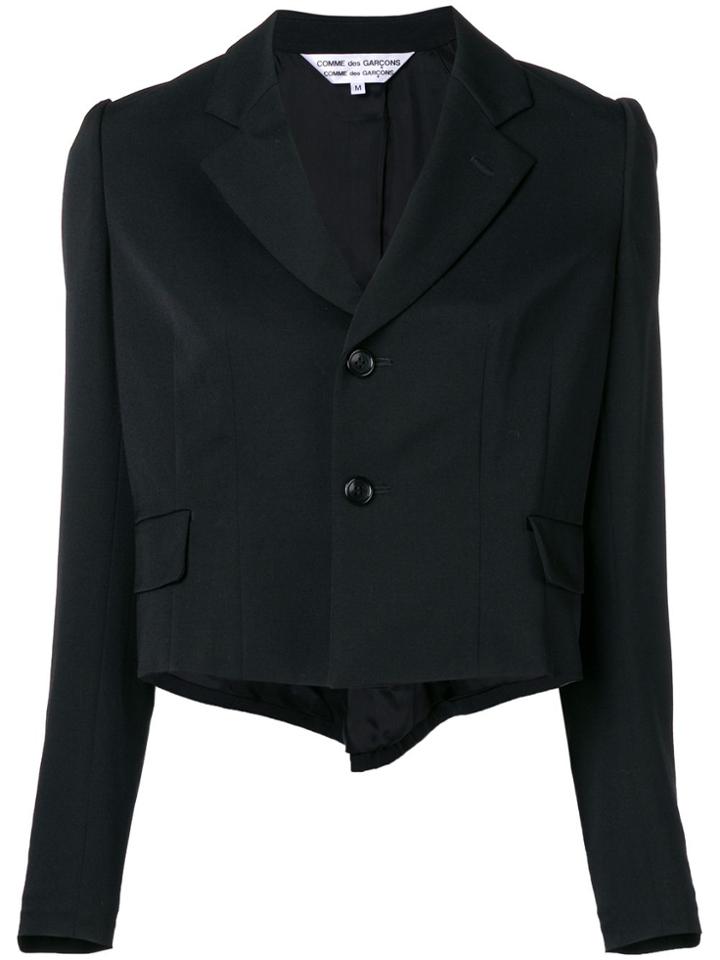 Comme Des Garçons Comme Des Garçons Cropped Blazer - Black