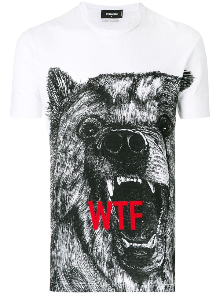 Dsquared2 Bear Print T-shirt - White