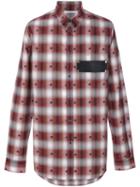 Givenchy - Checked Star Print Shirt - Men - Cotton/calf Leather - 41, Red, Cotton/calf Leather