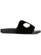 Marc By Marc Jacobs Rabbit Fur Slidders