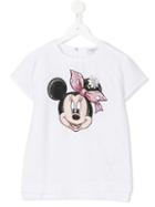 Monnalisa Print T-shirt, Toddler Girl's, Size: 2 Yrs, White