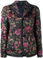 Comme Des Garçons Quilted Floral Jacket - Black