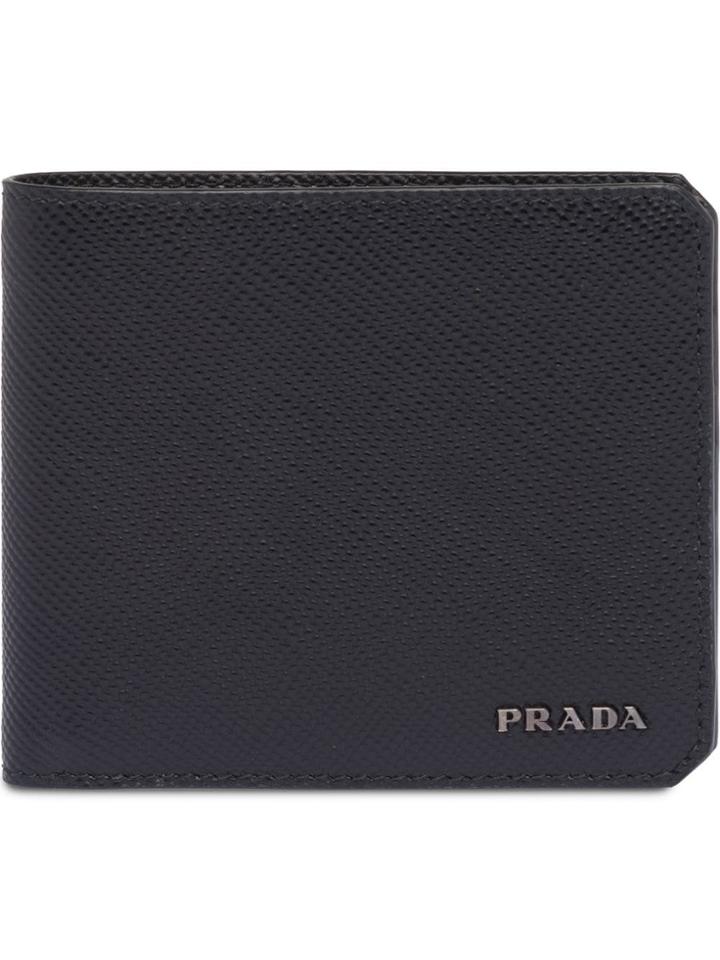 Prada Saffiano Cuir Leather Wallet - Black