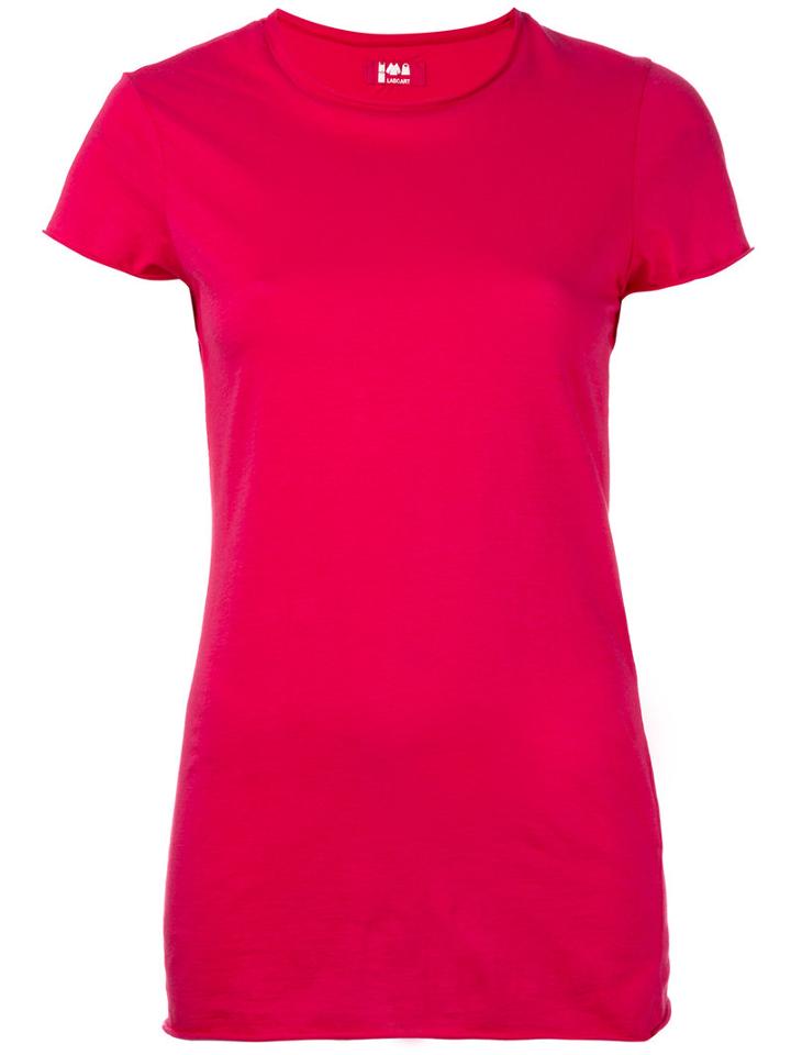 Labo Art - Raw Edge T-shirt - Women - Cotton/spandex/elastane - 0, Pink/purple, Cotton/spandex/elastane