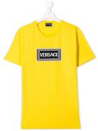 Young Versace Teen Logo Print T-shirt - Yellow