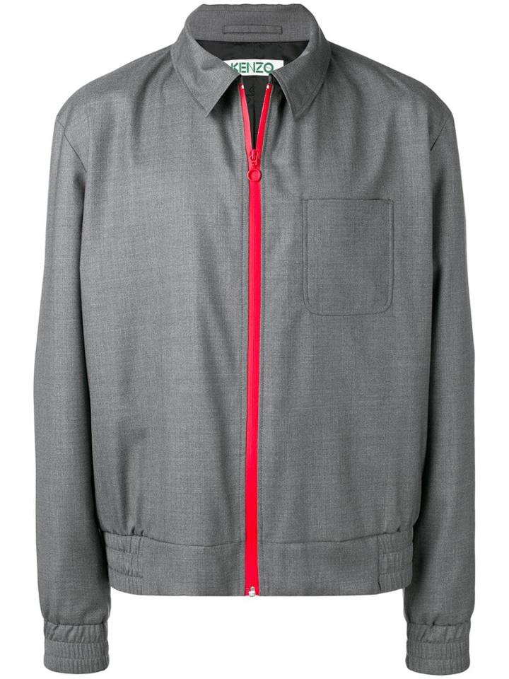 Kenzo Contrast Zip Jacket - Grey