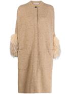 Agnona Fur Lined Cardi-coat - Neutrals