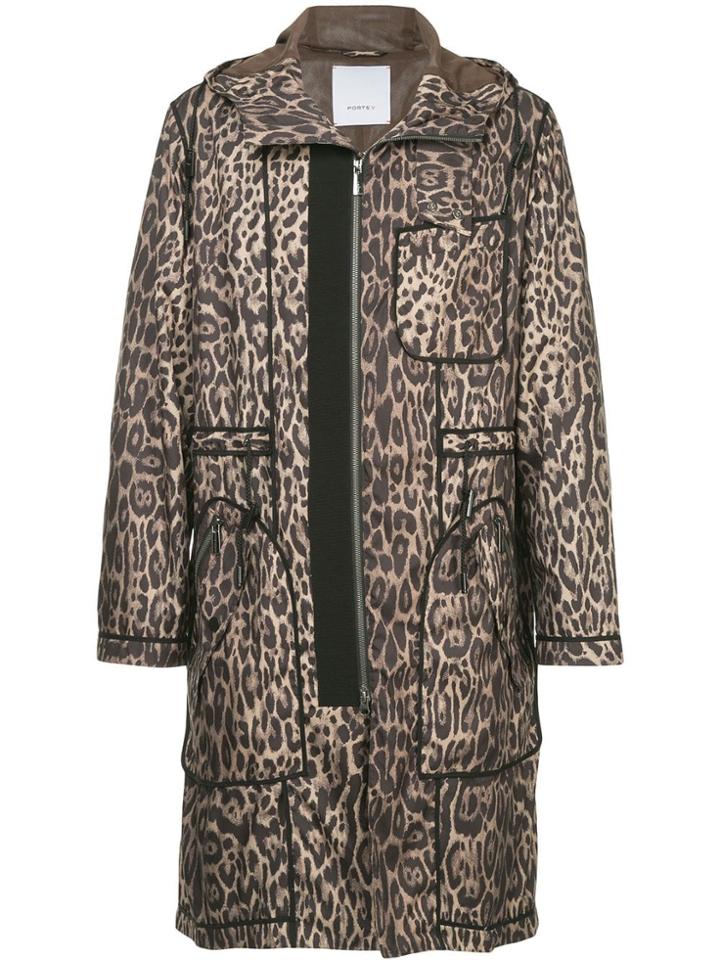 Ports V Leopard Print Coat - Multicolour
