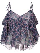 Anna Sui Cropped Tank Top - Blue