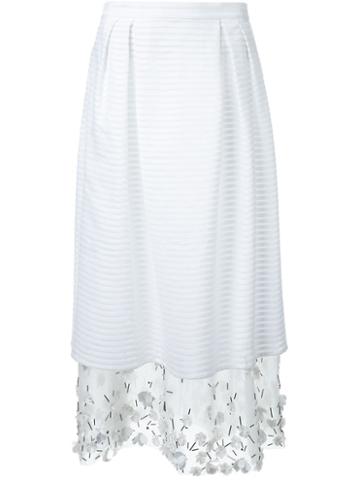 Mother Of Pearl Embellished Layered Skirt