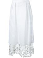 Mother Of Pearl Embellished Layered Skirt